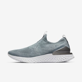 Nike Epic Phantom React Flyknit - Női Futócipő - Szürke/Metal Titán/Fehér/Szürke